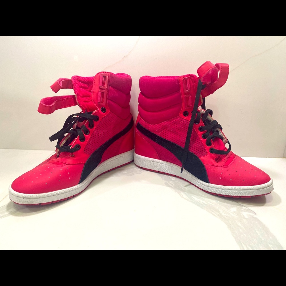 Puma used wedged sneakers